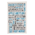 Tea Towel - Cockney Rhyming Slang Tea Towel - Blue (Availability 1)